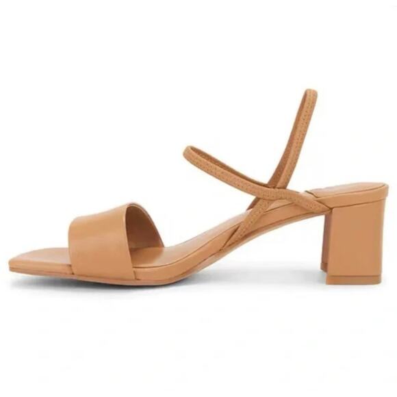 Jeffrey Campbell 'Adapt' Tan Nude Faux Leather Sandal Size 8.5 - Picture 1 of 6